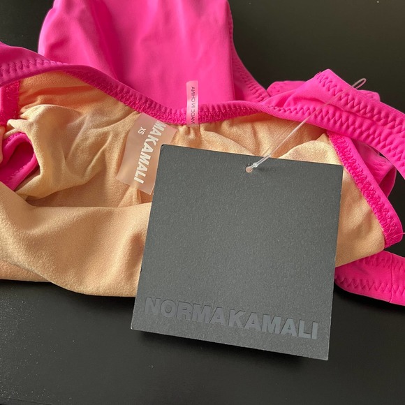 NWT Norma Kamali X REVOVLE Marissa Neon Pink One Piece - Picture 6 of 6